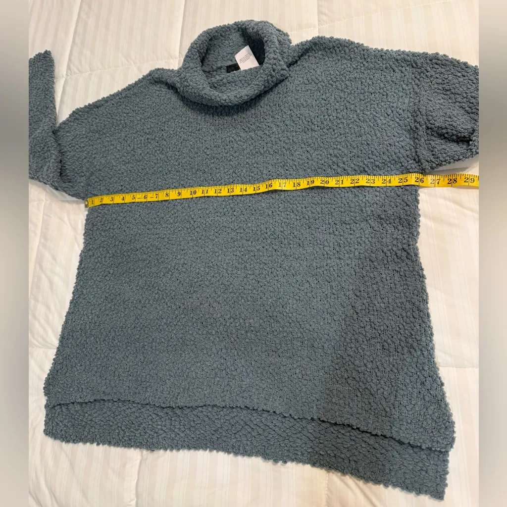 Wallpapher Popcorn Blue/Gray Cowl Neck Sweater Size XL - Image 5