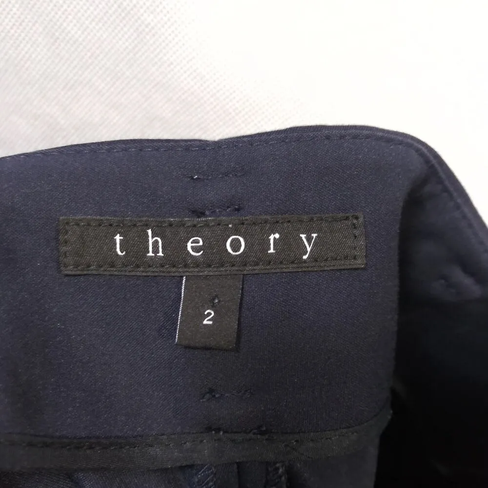 Theory Natural Bedina Pavia Ankle Cropped Pants Career Preppy Size 2 - Image 7