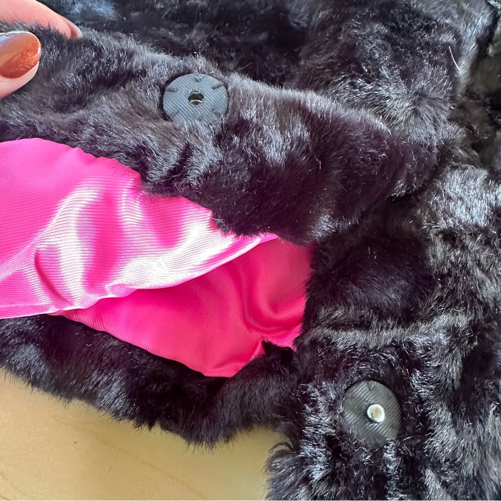 Skaist Taylor Neiman Marcus Black Faux Fur Vest Size XS - Image 4