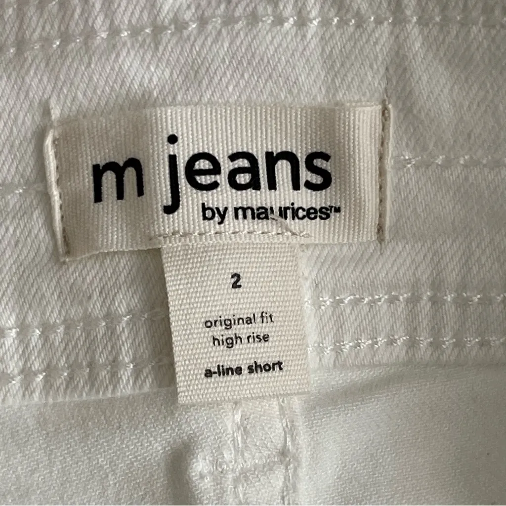 Maurices M Jeans 5” A-line Shorts Size 2 White High Rise Stretch - Image 8