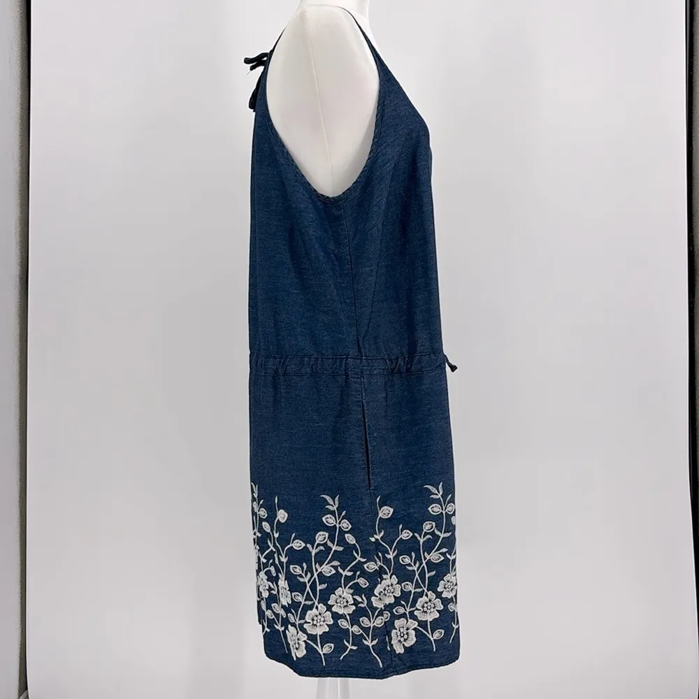 Westport Dress Denim Chambray Embroidered Sleeveless Dress Womens Size XL Petite - Image 13