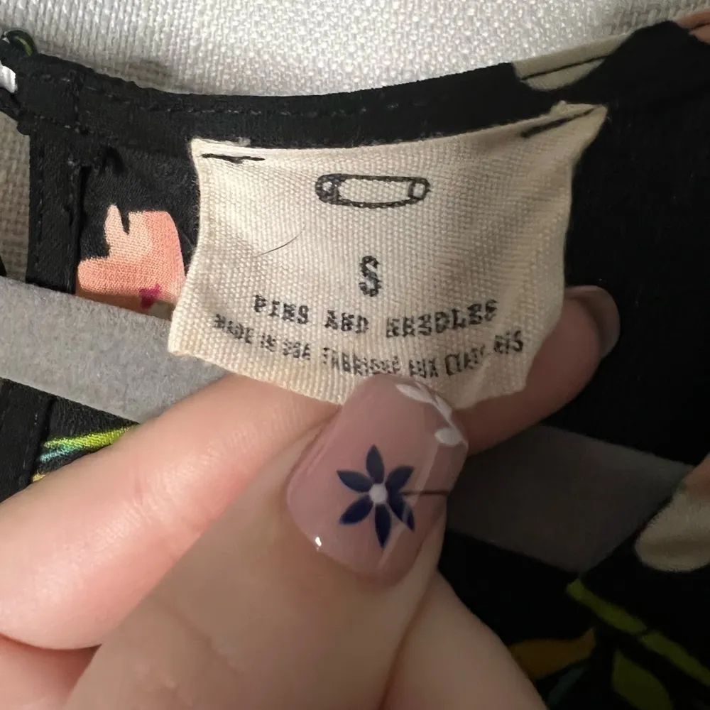 Pins & Needles Black Long Sleeve Floral Romper Small - Image 5