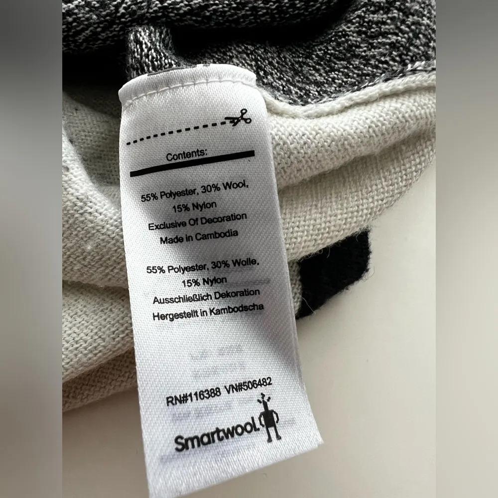 Smartwool Shadow Pine Color Block Sweater long sleeve black ski wool blend dark - Image 4