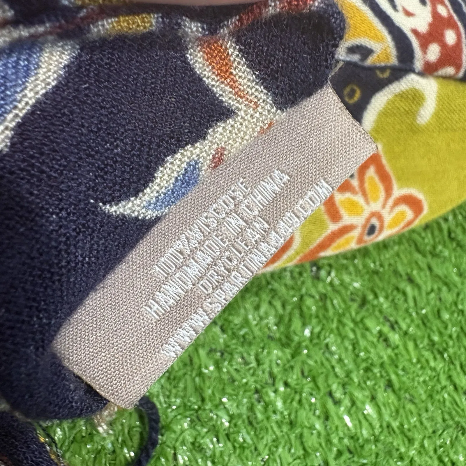 Spartina 449 Women Artsy Scarf Floral Paisley Multicolor Groovy Viscose Handmade - Image 3