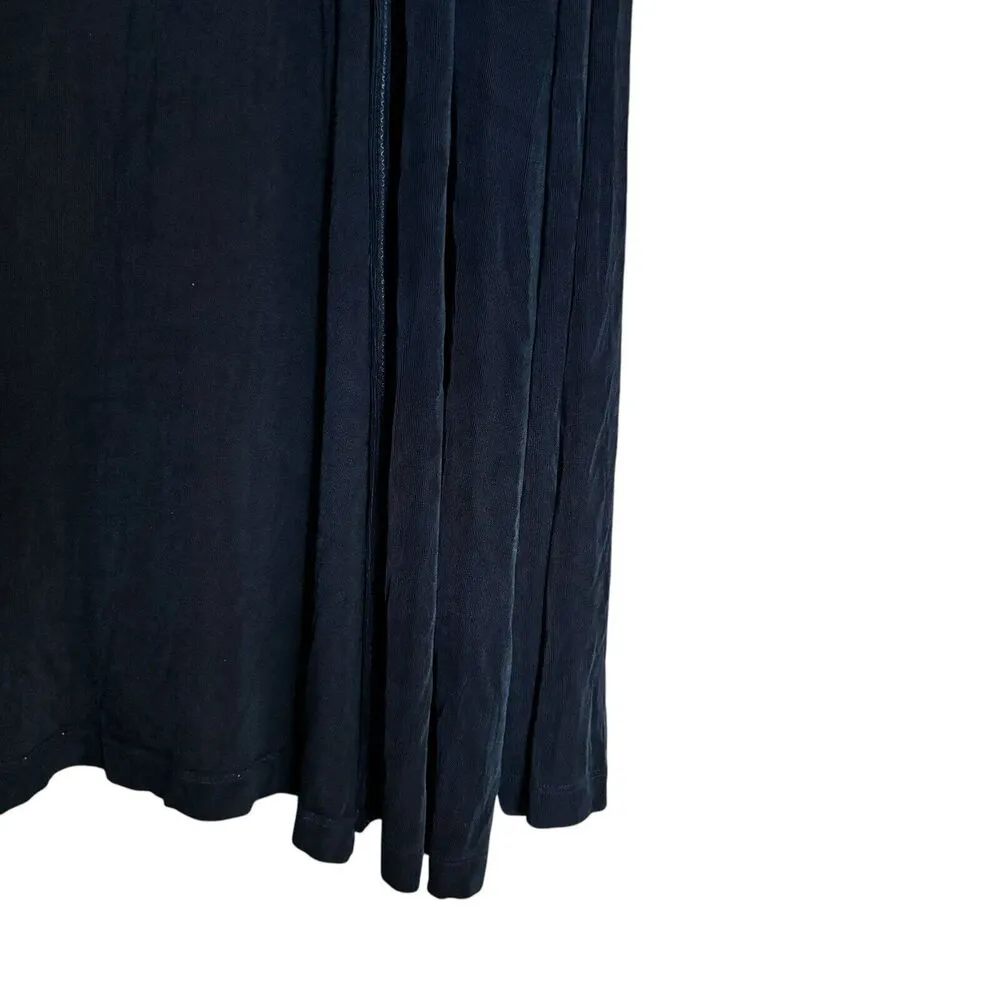 Chicos Travelers Cardigan XL Black Drape Waterfall Open Acetate Slinky Sweater - Image 5