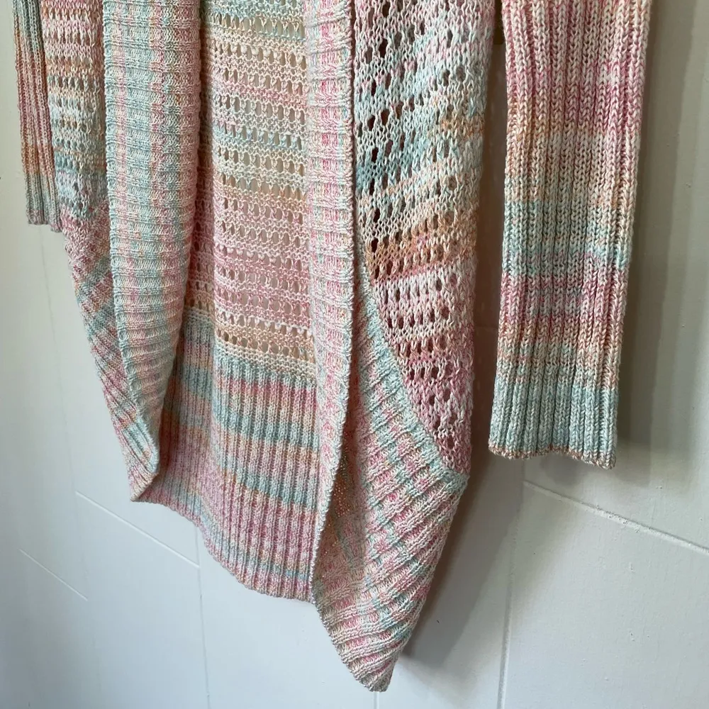 RD Style NEW Pastel Sonole Open Stitch Yarn Knit Cardigan Sweater ~ NWT Size S - Image 3