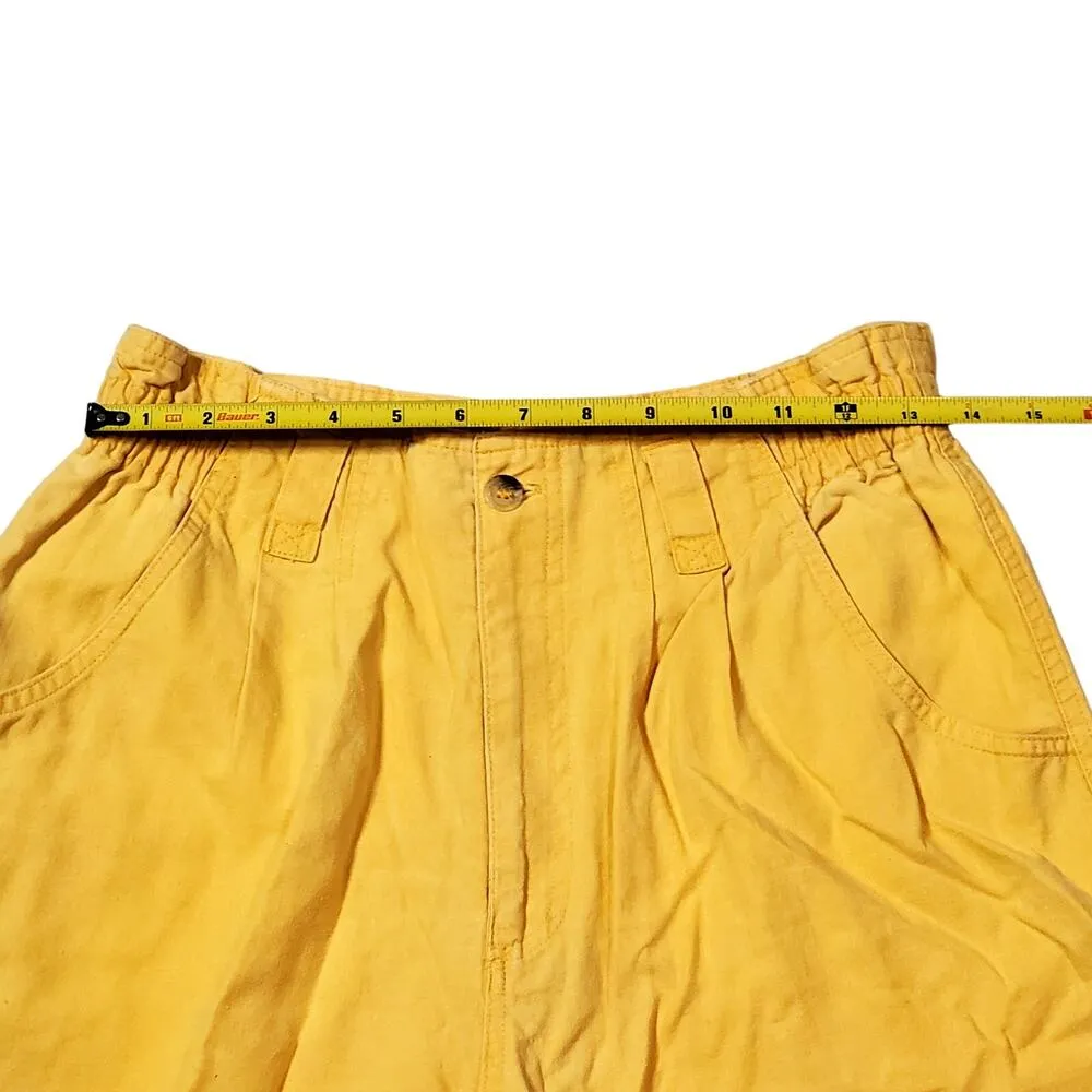 Vtg The Original  Yellow Shorts Sz 9 Juniors Classiccore Basic Retro - Image 2