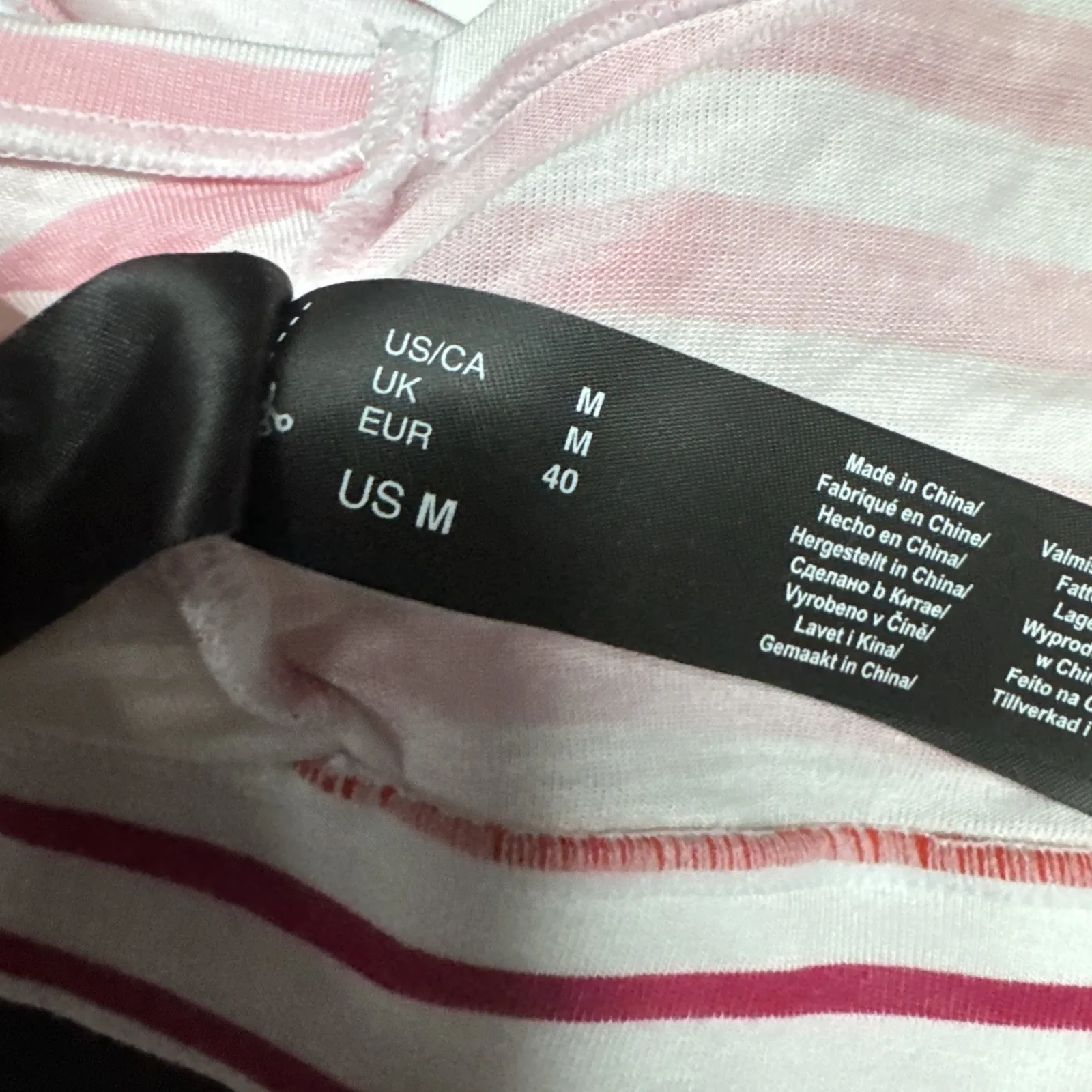 NWT DKNY Pink Stripe Modal Bralette Wireless Lightweight Women’s Medium - Image 5