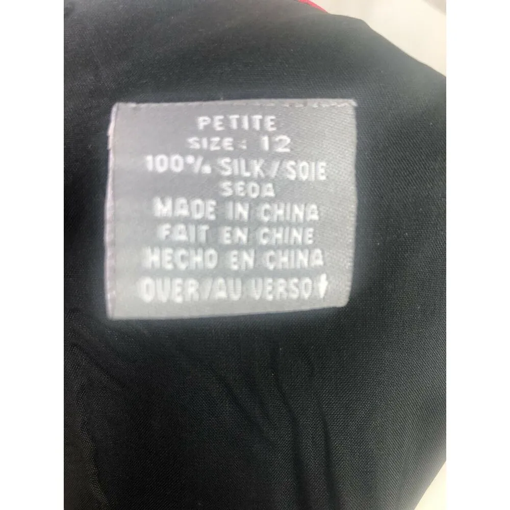 Liz Claiborne Vintage Silk dress size 12 80's multicolor shoulder pads A line - Image 8