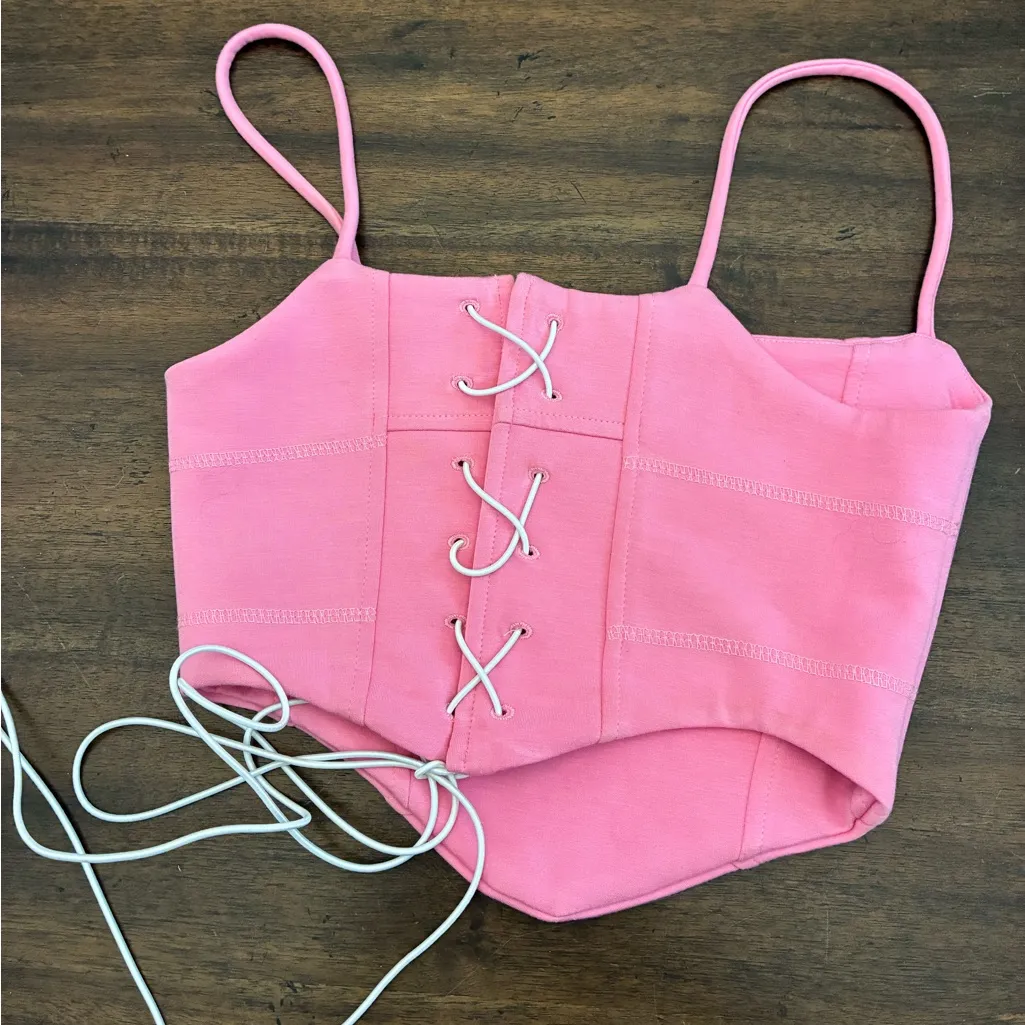 Nike Corset Top Pink One Size from Colorful Natalie Cotton - Image 2