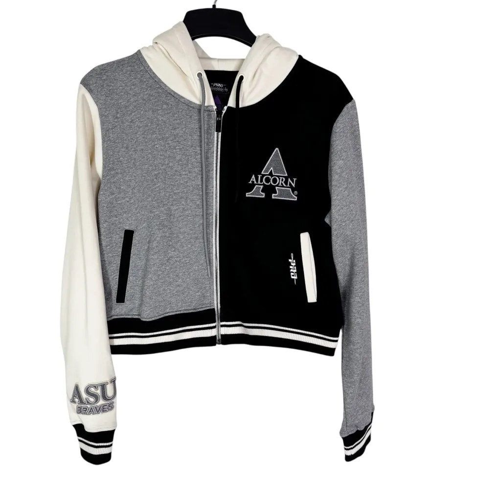 NWT Pro Standard Alcorn State University Full Zip
Hooded Sweatshirt Black Size M Size M - Image 4