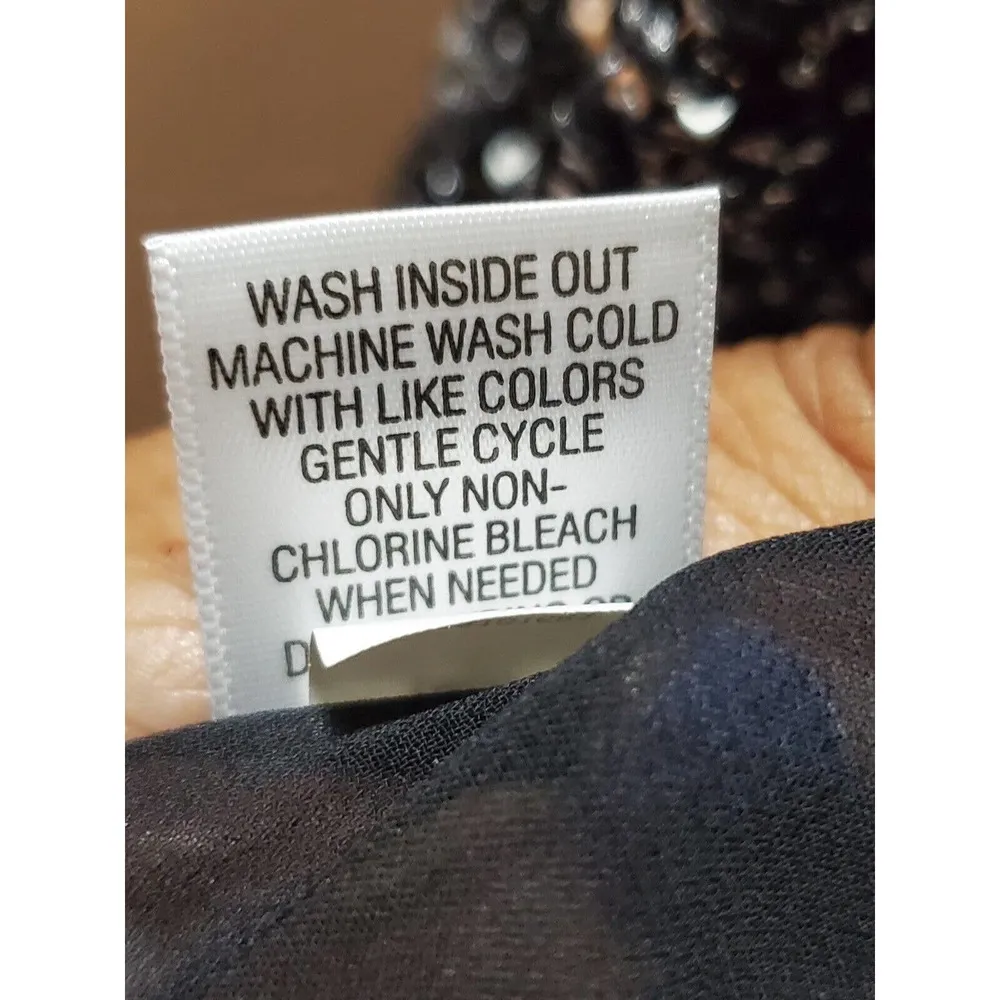 Apt. 9 Women's Black White Polyester V-Neck Long Sleeve Pullover Sweater Size 2X - Image 9