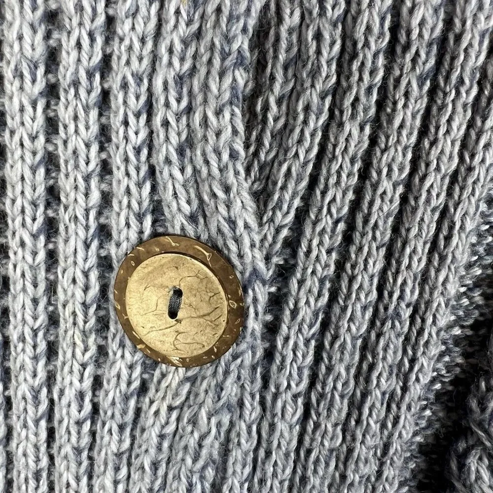 Kilronan Knitwear Sweater Women S Cardigan Cable Knit Fisherman Merino Aran Long Blue - Image 5