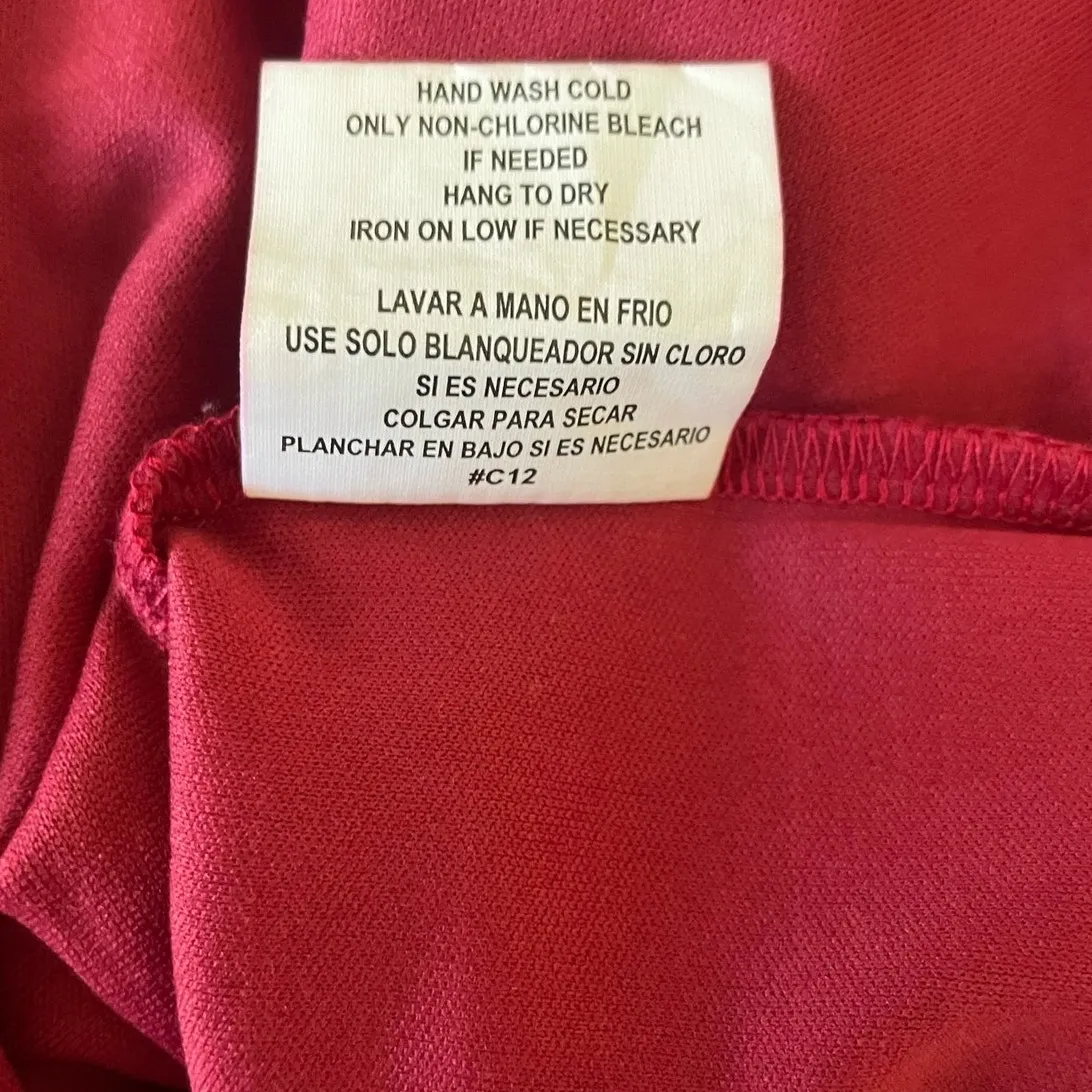 Lily‎ White Women Top XL Red Exposed Zipper Stretch Textured Workwear Effortless - Image 11