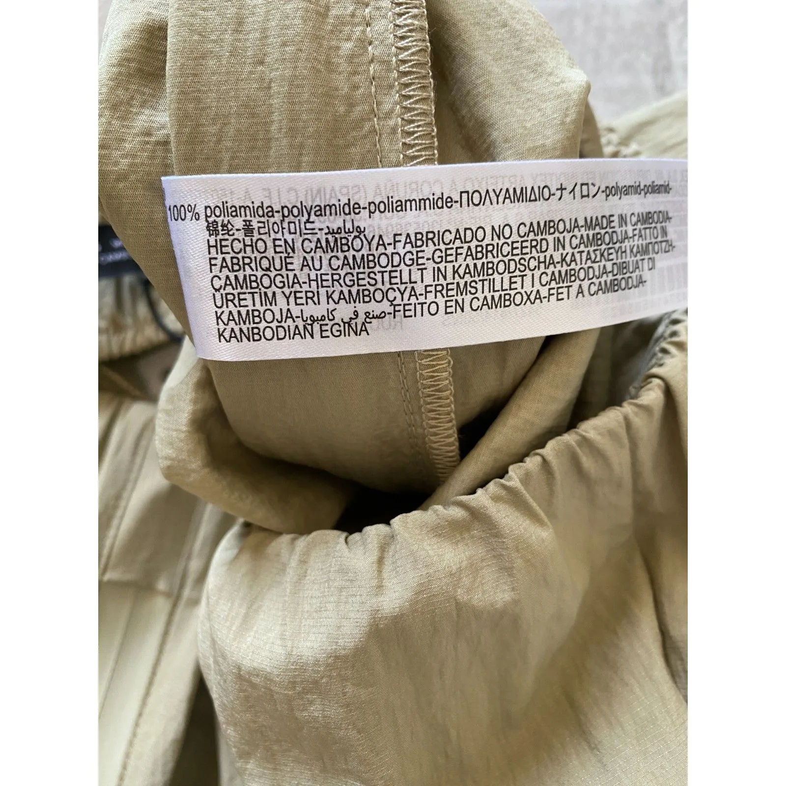 NWT Zara Full-Length Camel Pants – Mid-Rise with Elastic Waist & Side Zippe Sz S - Image 13