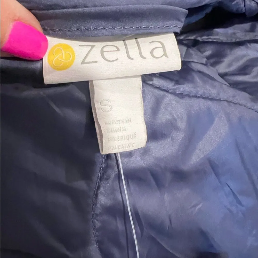 NWT Zella Longline Quilted Jacket full zip oversized women's size small - Image 12