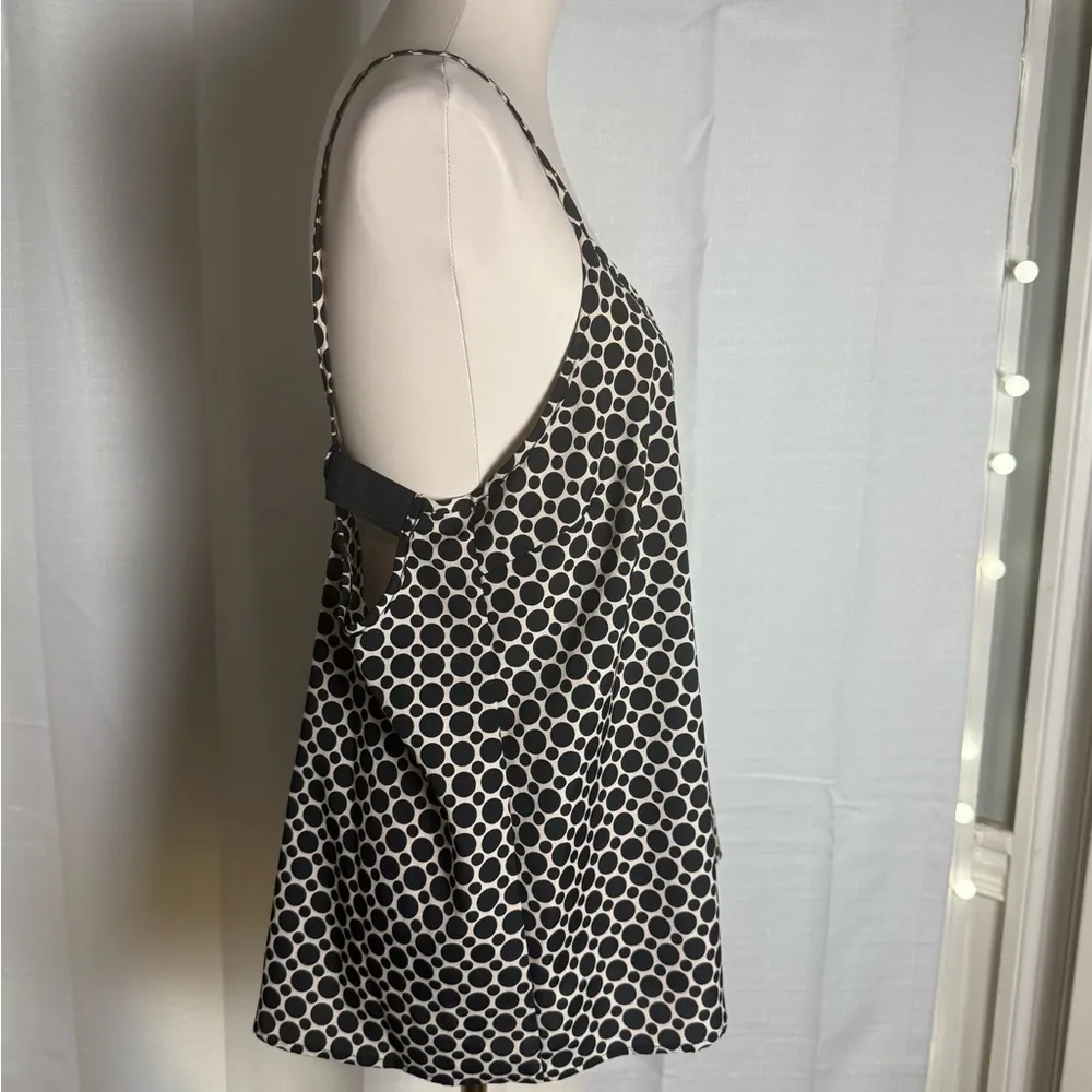 Double Zero Black and Cream Geometric Camisole - Image 2