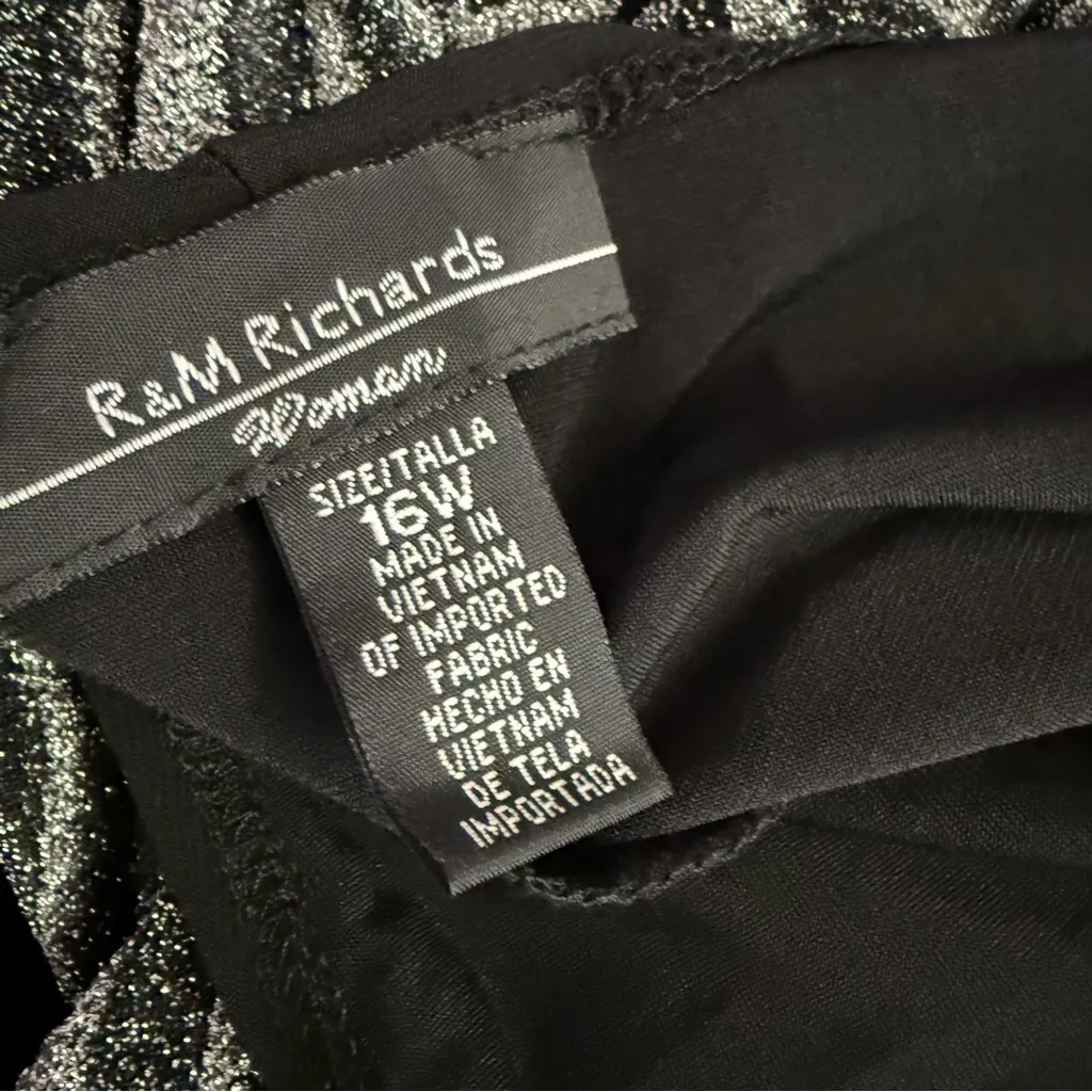 R & M Richards Plus Size 2-Pc. Zebra-Print Jacket & Necklace Dress Set Sz 16W - Image 10