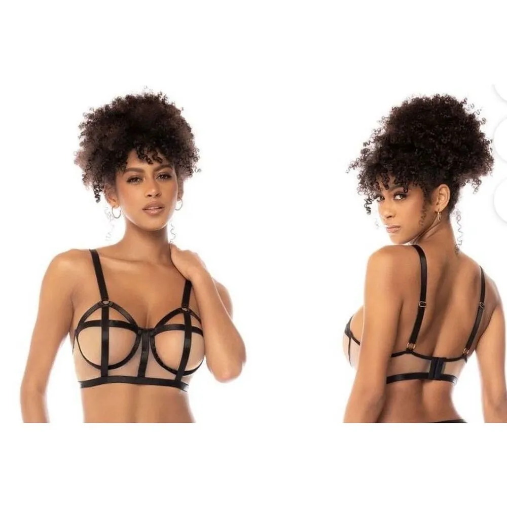 NEW~ MAPALE 8849X Havana Bra Nude Black 3X - Image 4