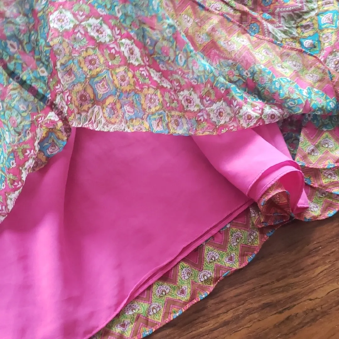 Diane Von Furstenberg Silk Maxi Skirt Size P Boho Chic Feminine - Image 8