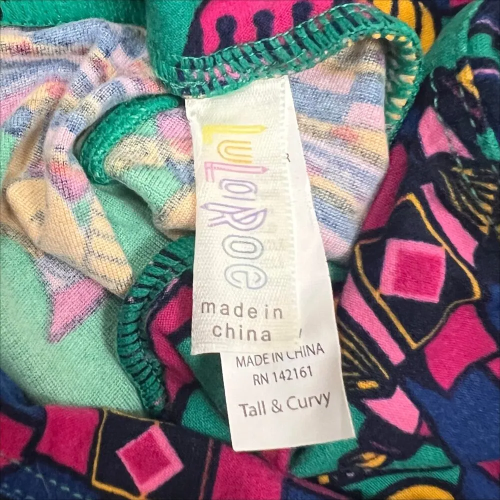 Lularoe Buttery Soft Leggings Size TC Tall & Curvy Cards King Queen of Diamonds - Image 3
