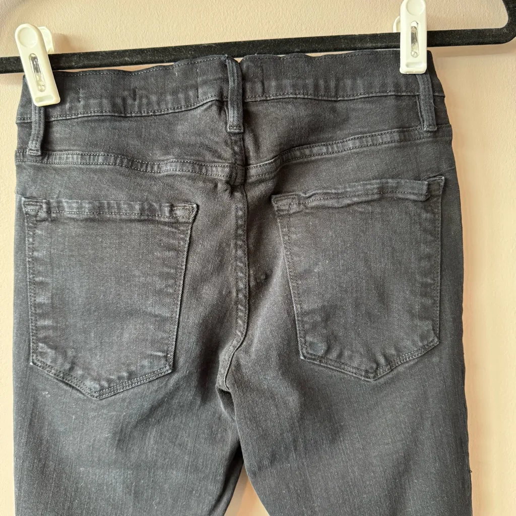 Frame Women’s Le Skinny de‎ Jeanne Mid Rise Black Denim Jeans Size 26 - Image 11
