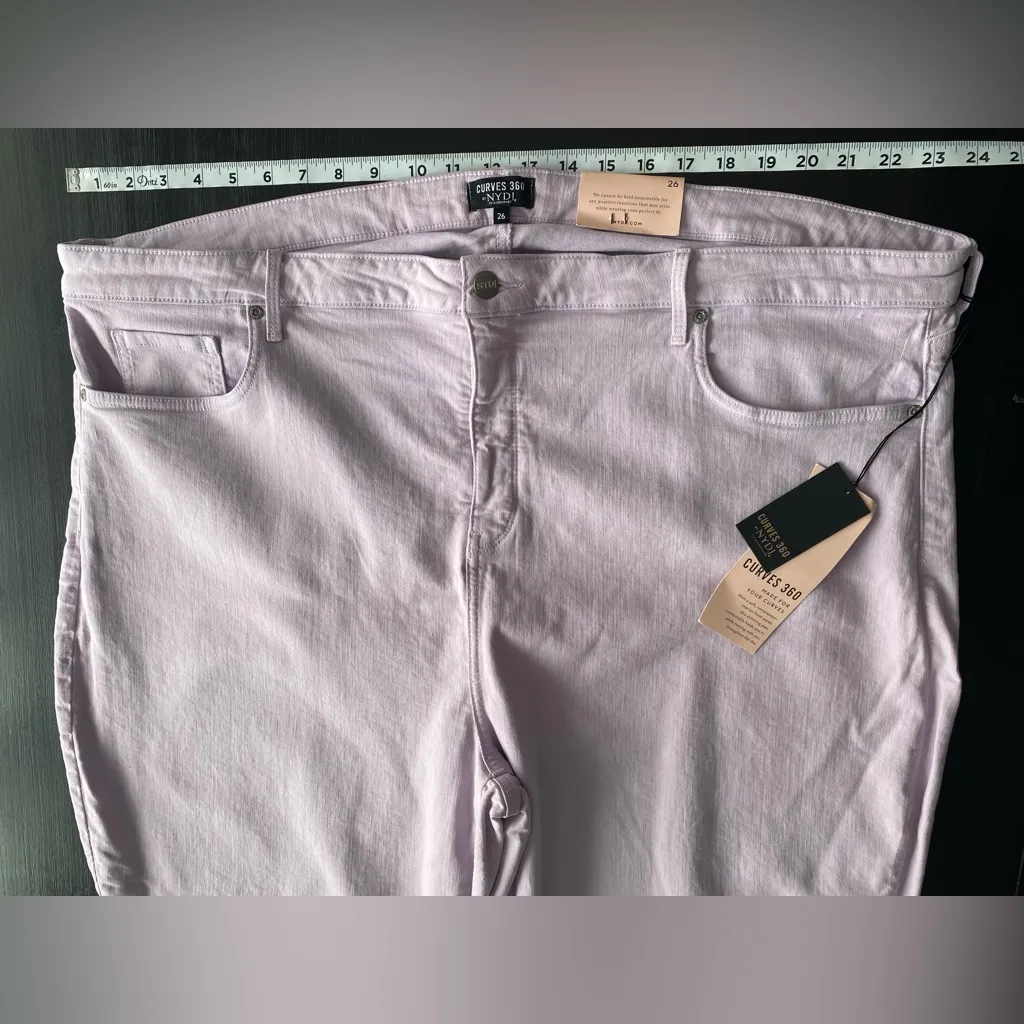 NYDJ Curves‎ 360 Slim Straight Ankle Jeans In Short Inseam Size 26 - Image 6