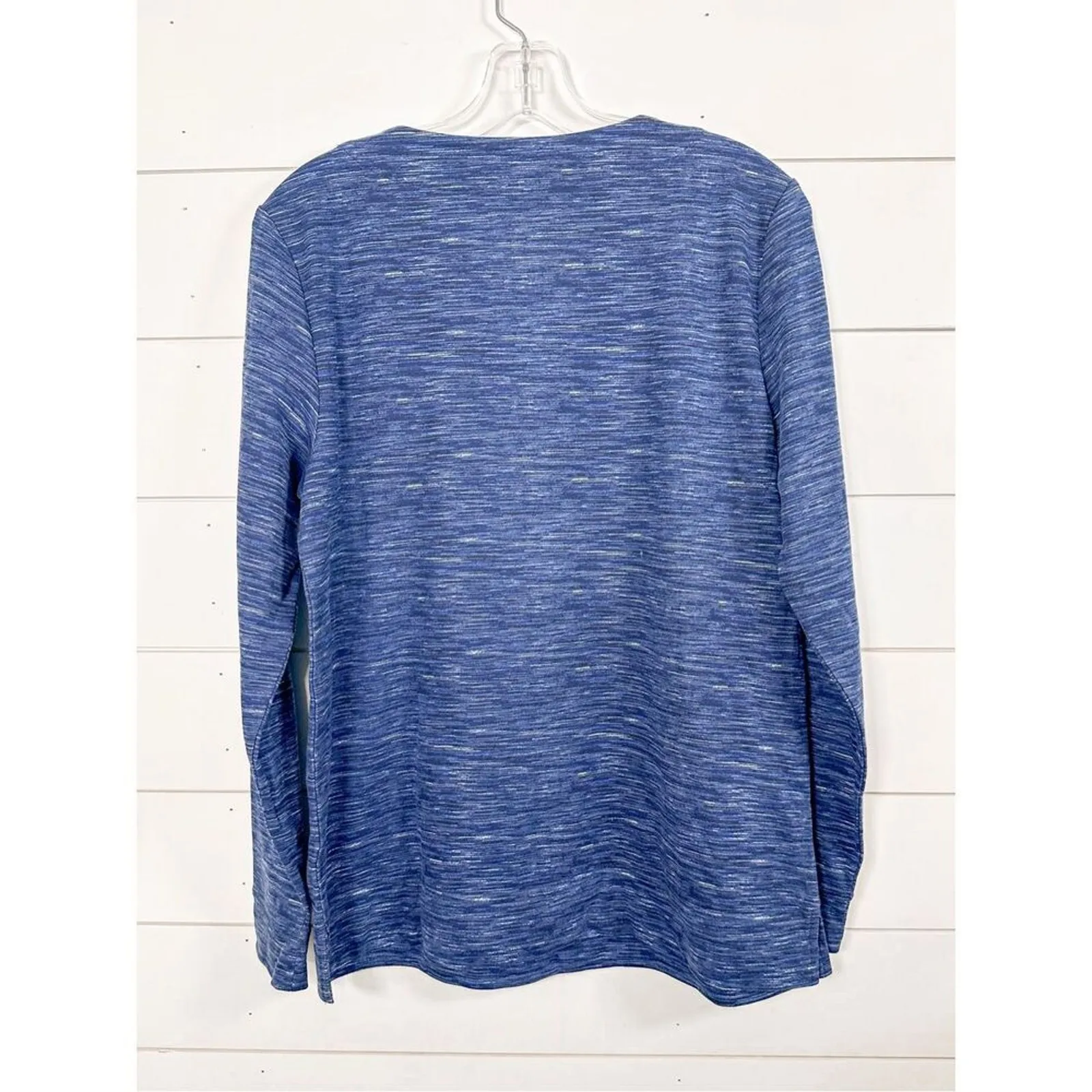 NEW Croft & Barrow Houndstooth Heavy Knit Top Set of 2 Blue White Gray Medium - Image 7