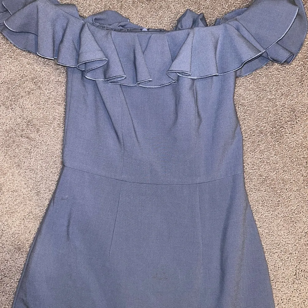 French Connection blue ruffle mini dress size 4 - Image 2