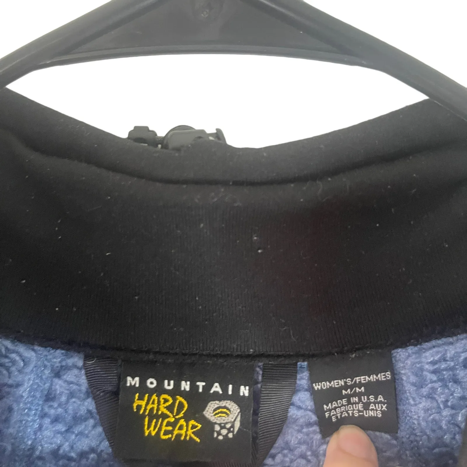 Mountain Hardwear Women's Size‎ Medium Blue Fuzzy Outdoor Full Zip Jacket - Image 6