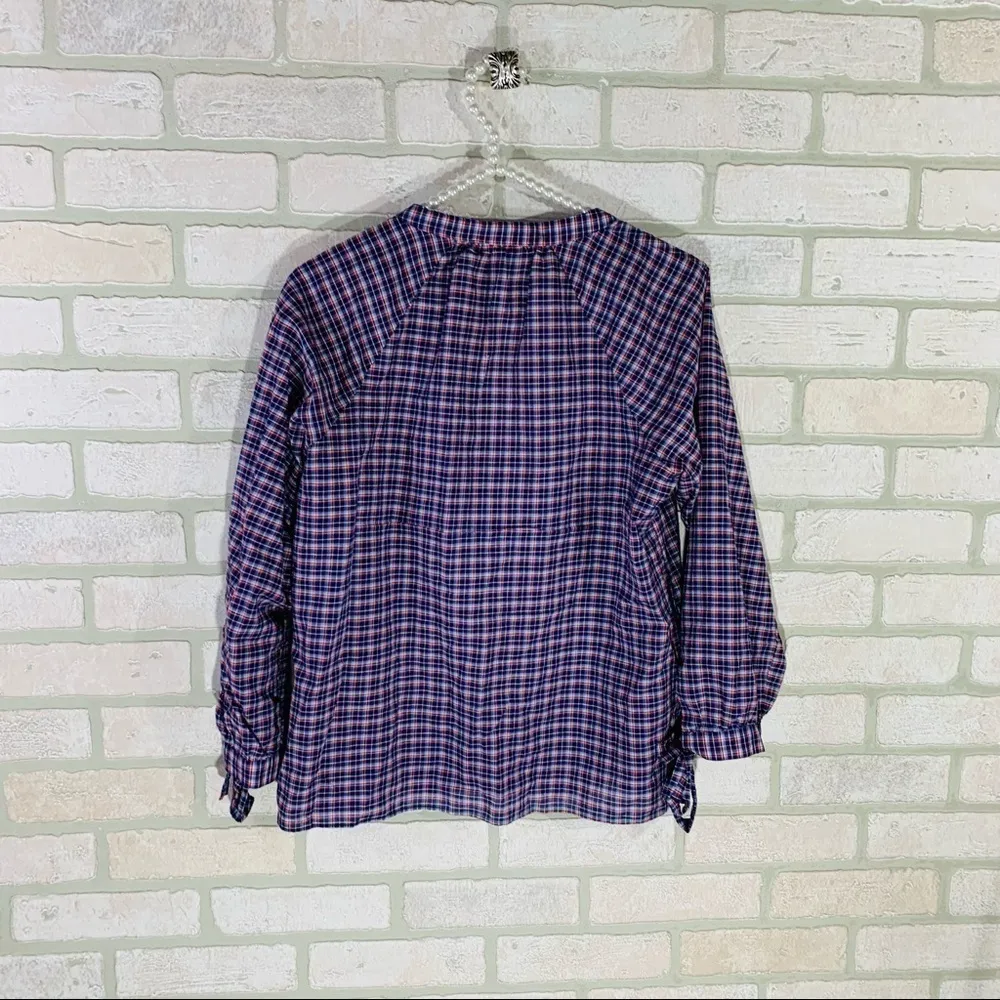 Madewell Tie Sleeve Popover in Whitby Plaid Size S - Image 10