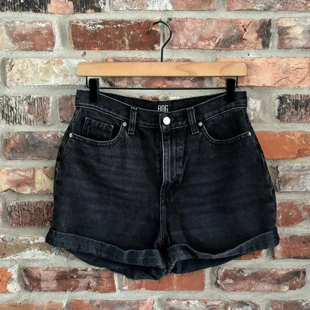 BDG Urban Outfitters Black High Rise Mom Jean Shorts, 27 - Image 2