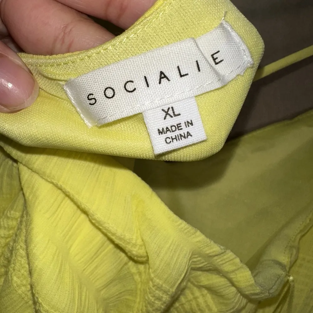 Nordstrom Socialite Summer Yellow Textured  Gauzy Spring Dress‎ Sz XL MSRP $72 - Image 5