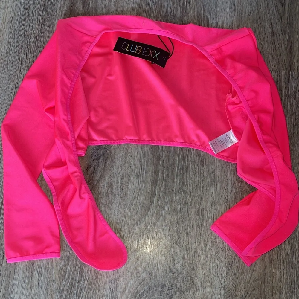 Dolls Kill Hot Pink Wrap Crop Top Size Medium - Image 10
