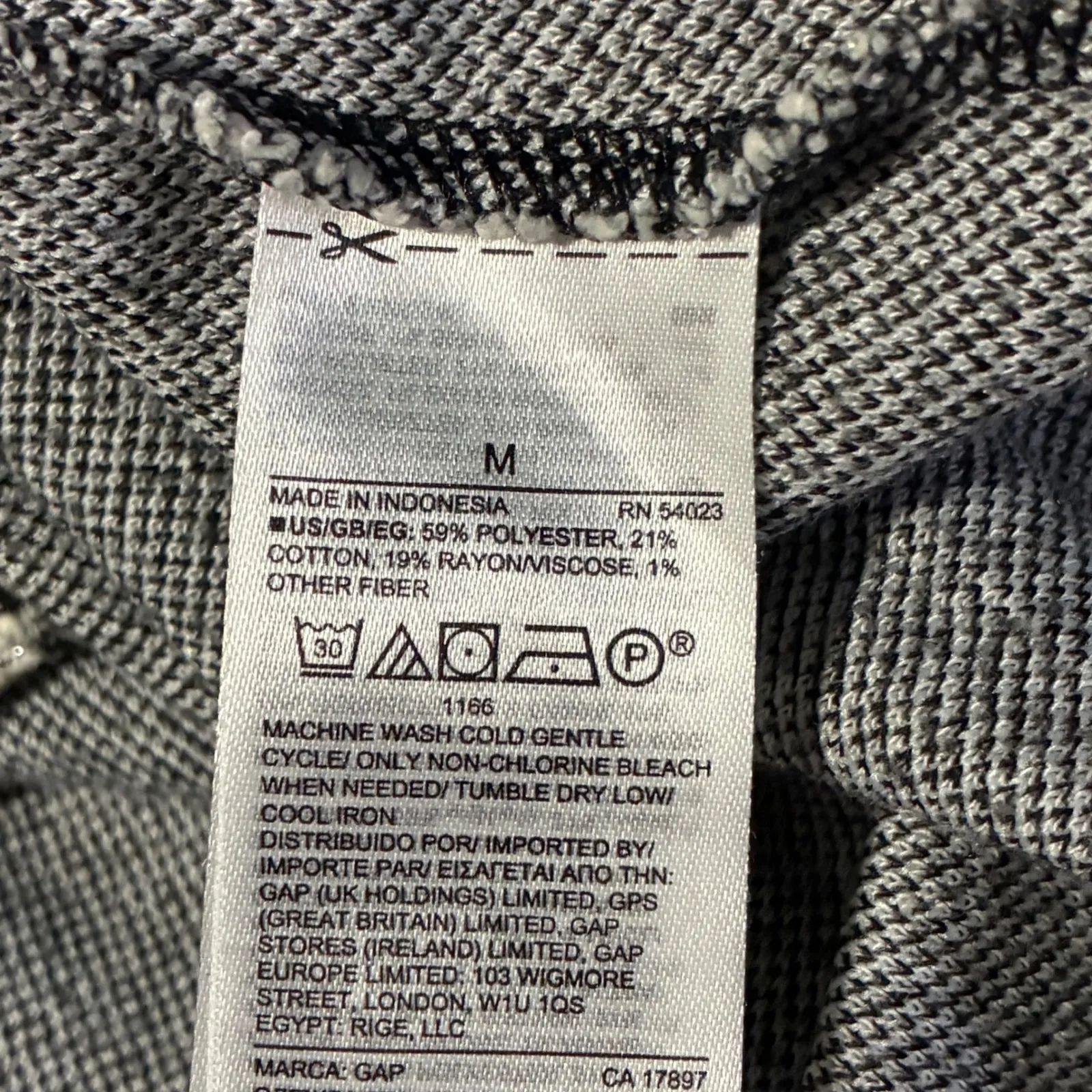 GAP Tweed Houndstooth 3/4 Long Sleeve Zip Pocket Mini Dress Women's M - Image 5