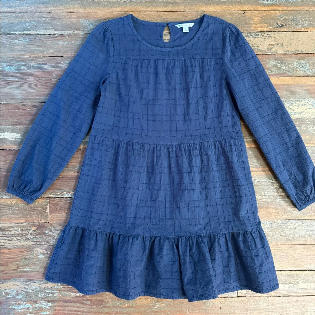 Southern Tide Nadia True Navy Long Sleeve Tiered Dress ~ Size Small 💛🍄 - Image 6