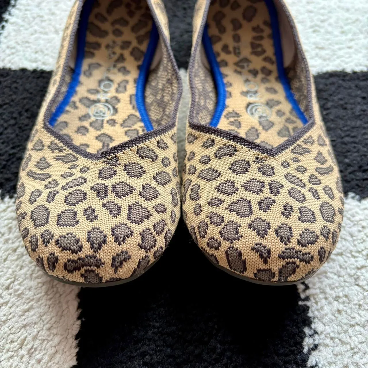 Rothy's The Flat Spotted Leopard Animal Print Round Toe Slip On Ballet Flats 8.5 - Image 4