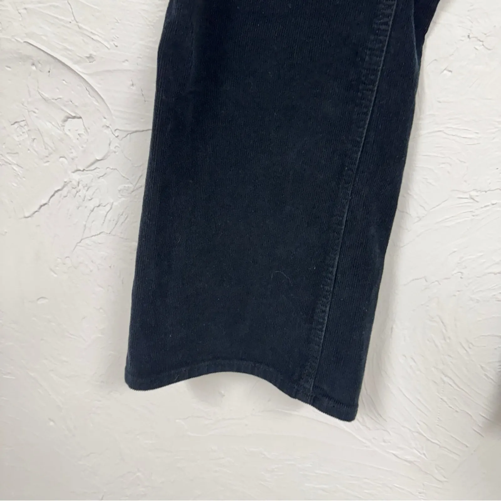 J Crew Black Corduroy Billie Demi Crop Pants Womens 30 Wide Leg Casual Preppy - Image 3