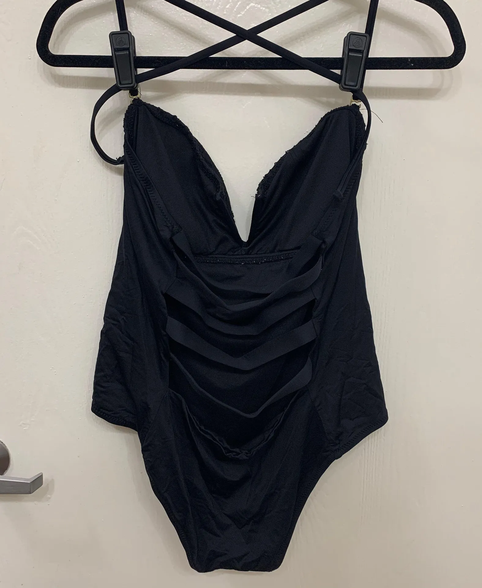 Black Open Back Swimsuit  - Image 3
