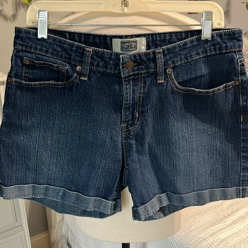 Levi Strauss Signature Denim Jean Shorts Womens 10 - Image 10