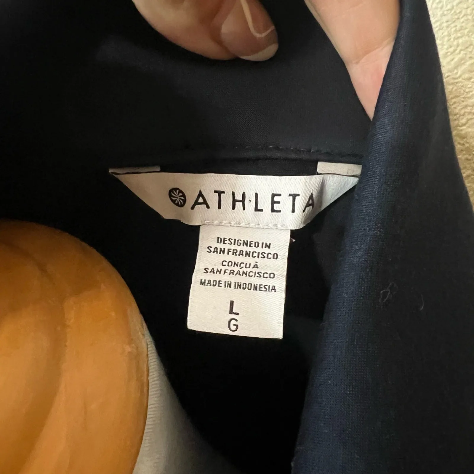 Athleta Allure 1:4 Zip Navy Blue Dress 2024 Womens LARGE Long Sleeve Athleisure - Image 8