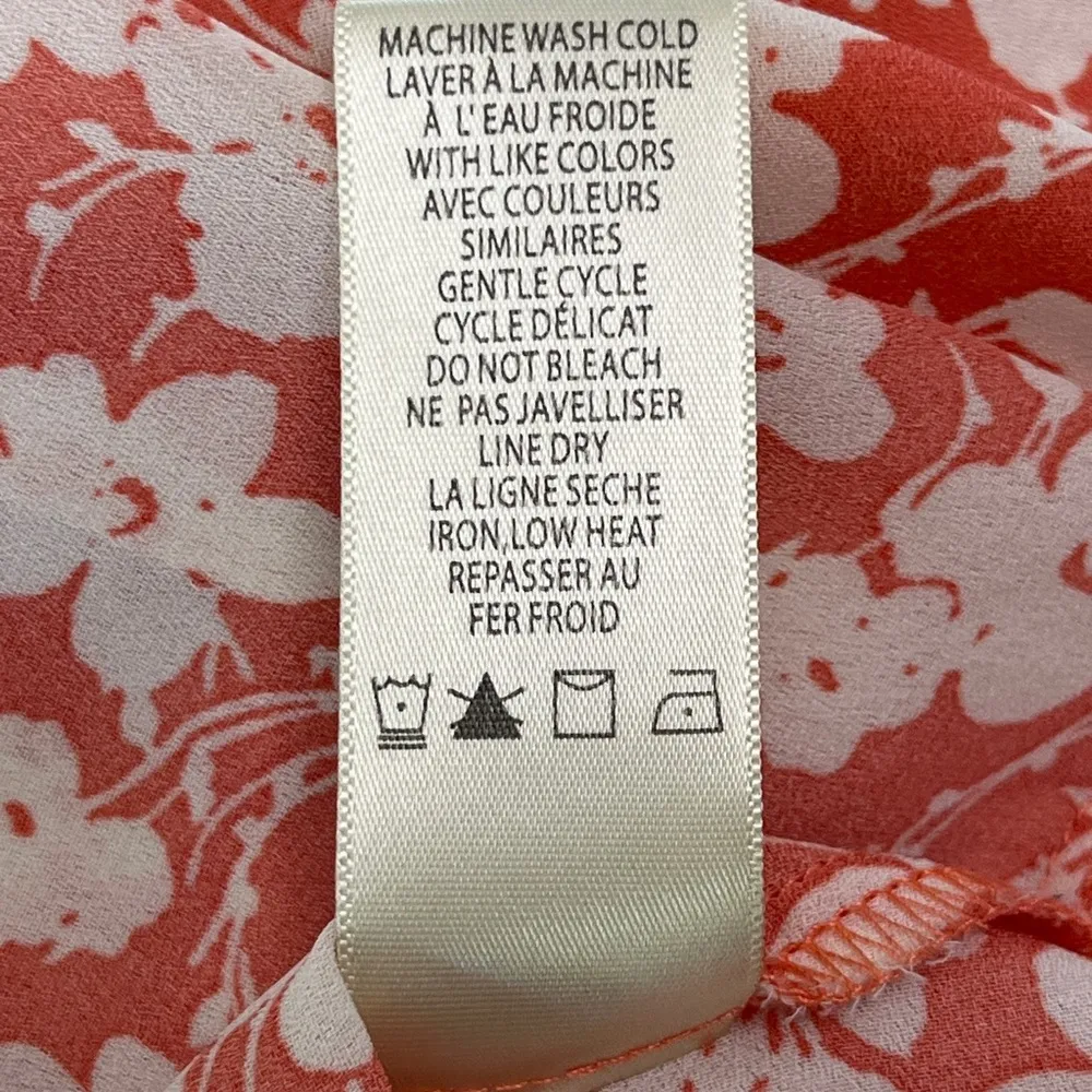 Max Studio Coral Floral Blouse 1X Ruffle Sleeve Boho Top 100% Polyester EUC - Image 7