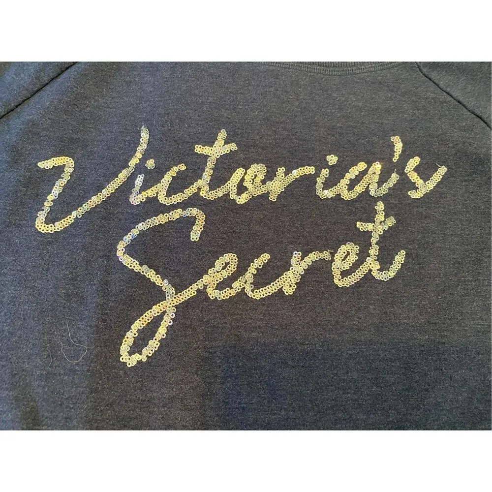 Victorias Secret Pink Sequin Logo Pullover Sweatshirt Casual School Lounge - Image 5