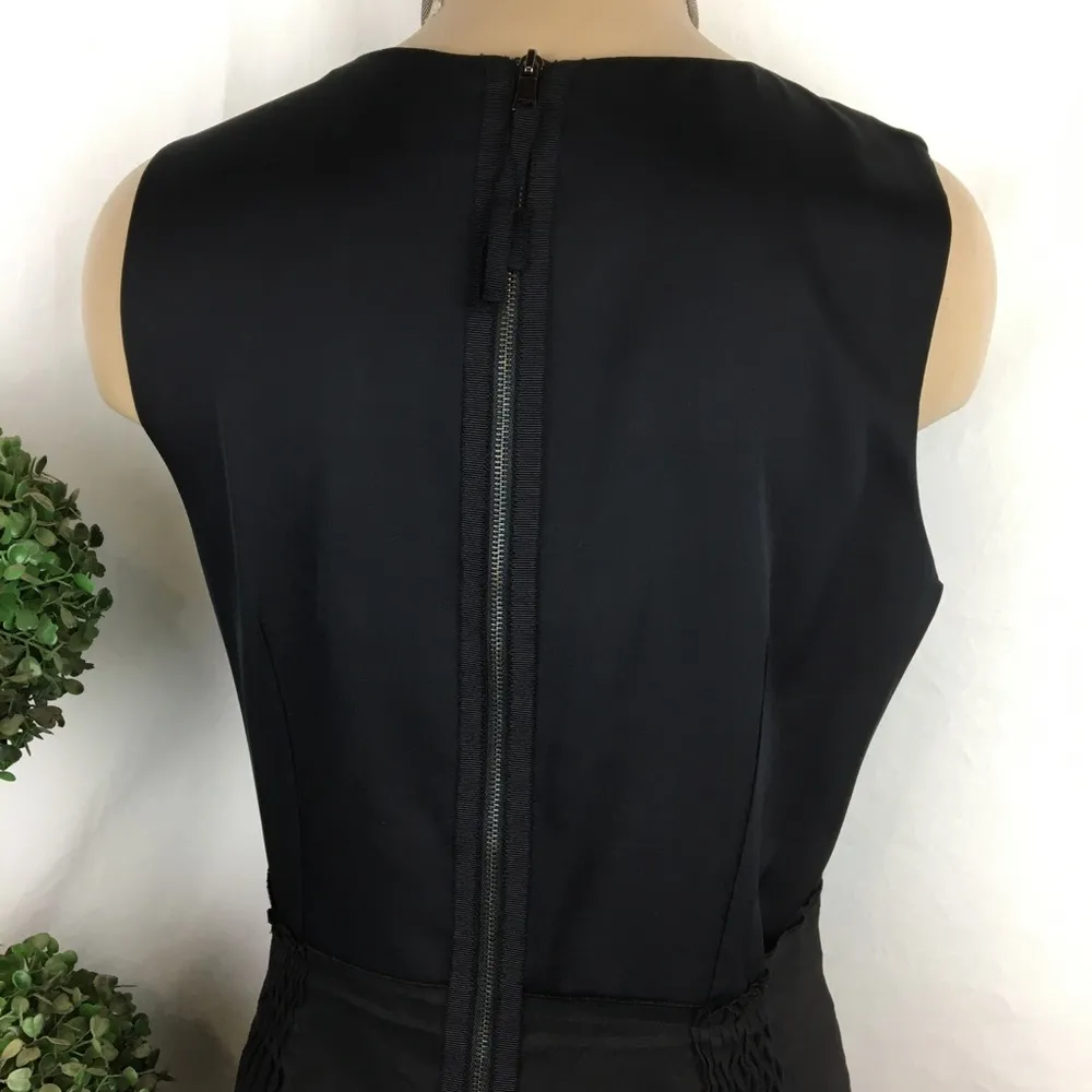 Elie Tahari Silk Blend Black Sleeveless Dress 10 - Image 4