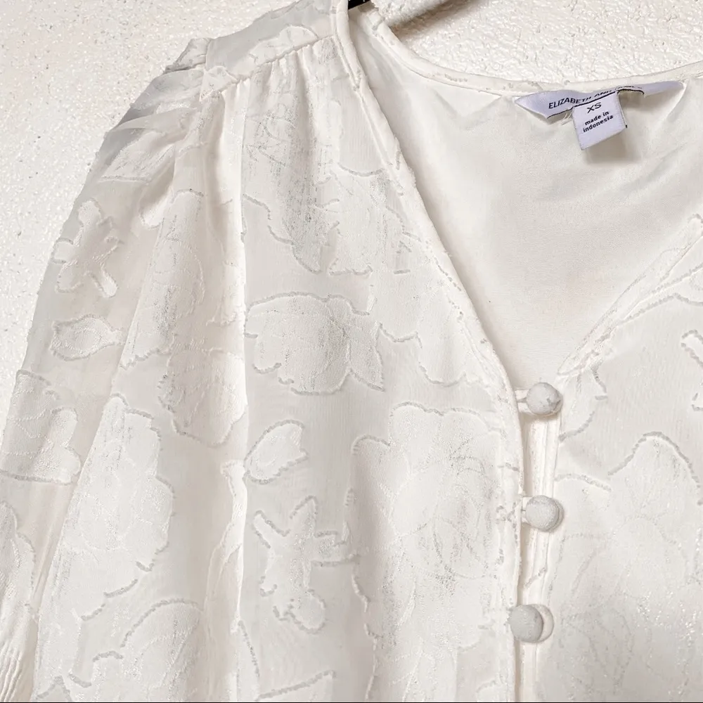 Elizabeth and James Peplum Top Marshmallow Size XS - Image 6