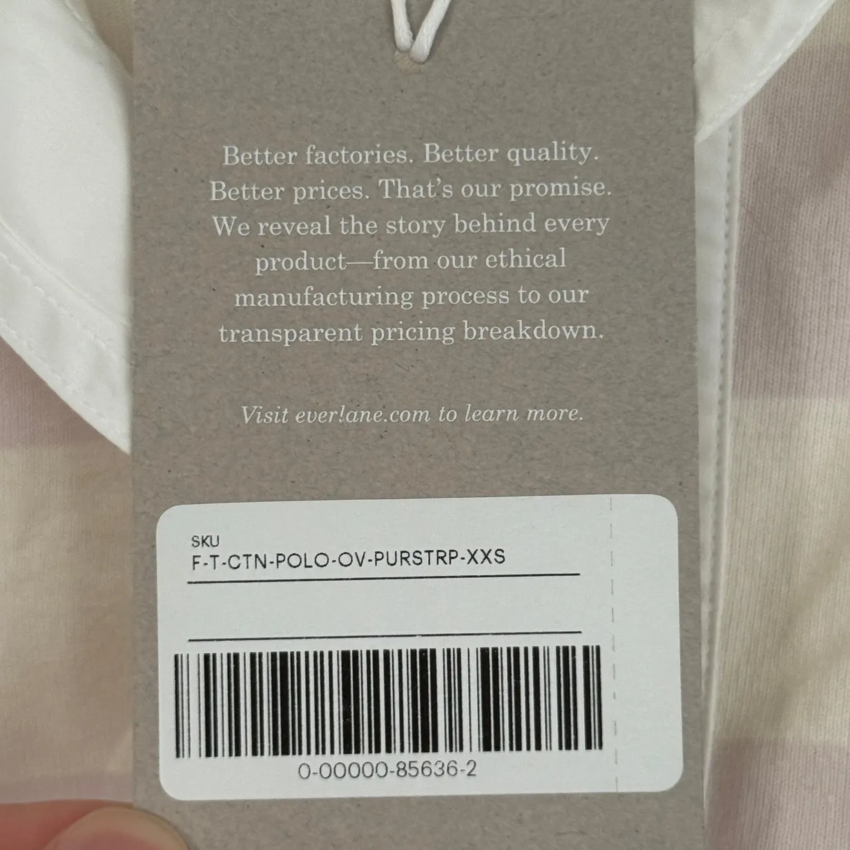 NWT Everlane The Oversized Rugby Striped Polo Shirt Purple Organic Cotton XXS - Image 12