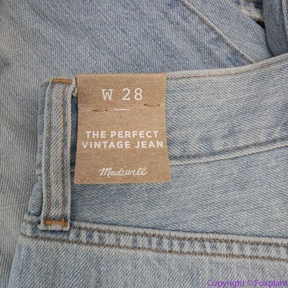 NEW Madewell The Perfect Vintage‎ Jean in Fitzgerald Wash, 28 - Image 13