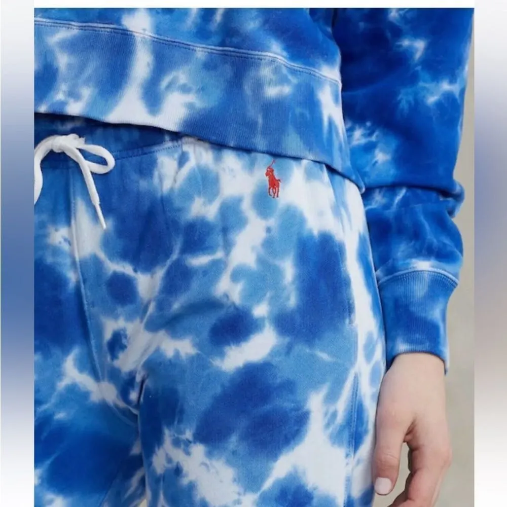 NWT Women's  Medium Polo Ralph Lauren Logo Tie-Dye French Terry Joggers‎ D35 - Image 5