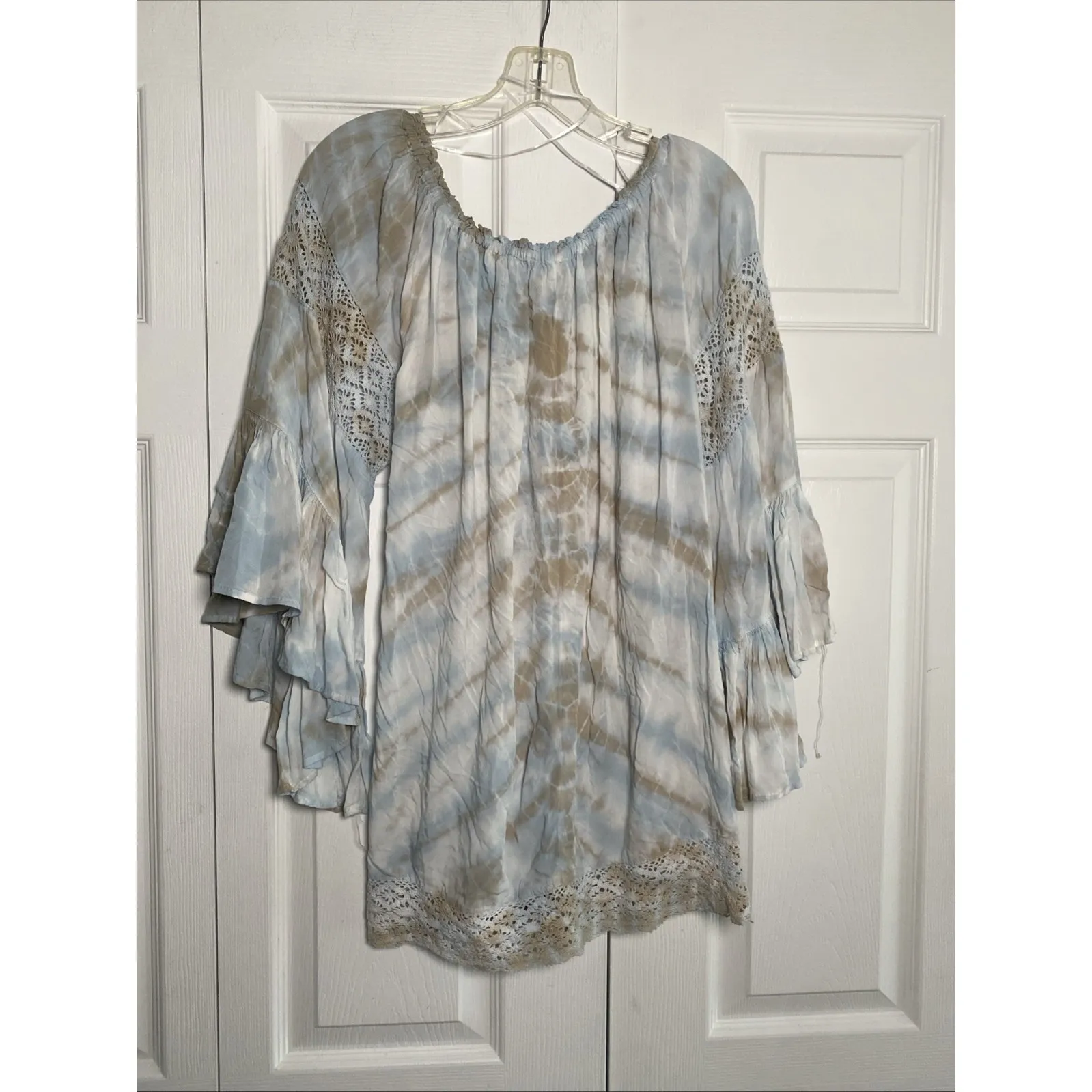 Surf Gypsy Womens Small Boho Top Lace Oversized - Image 5