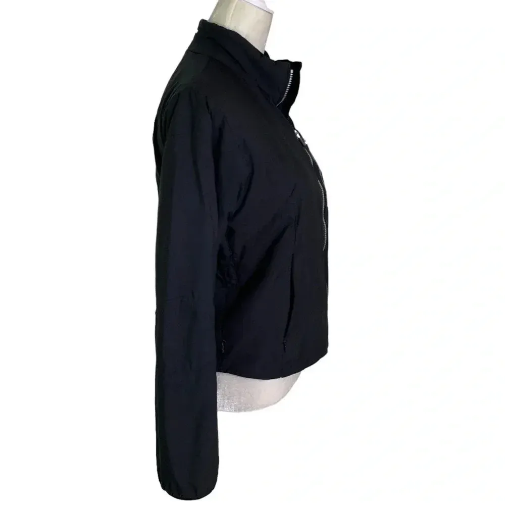 Obermeyer Y2K Women’s Black Bomber Zip Front Jacket Size 8 - Image 4